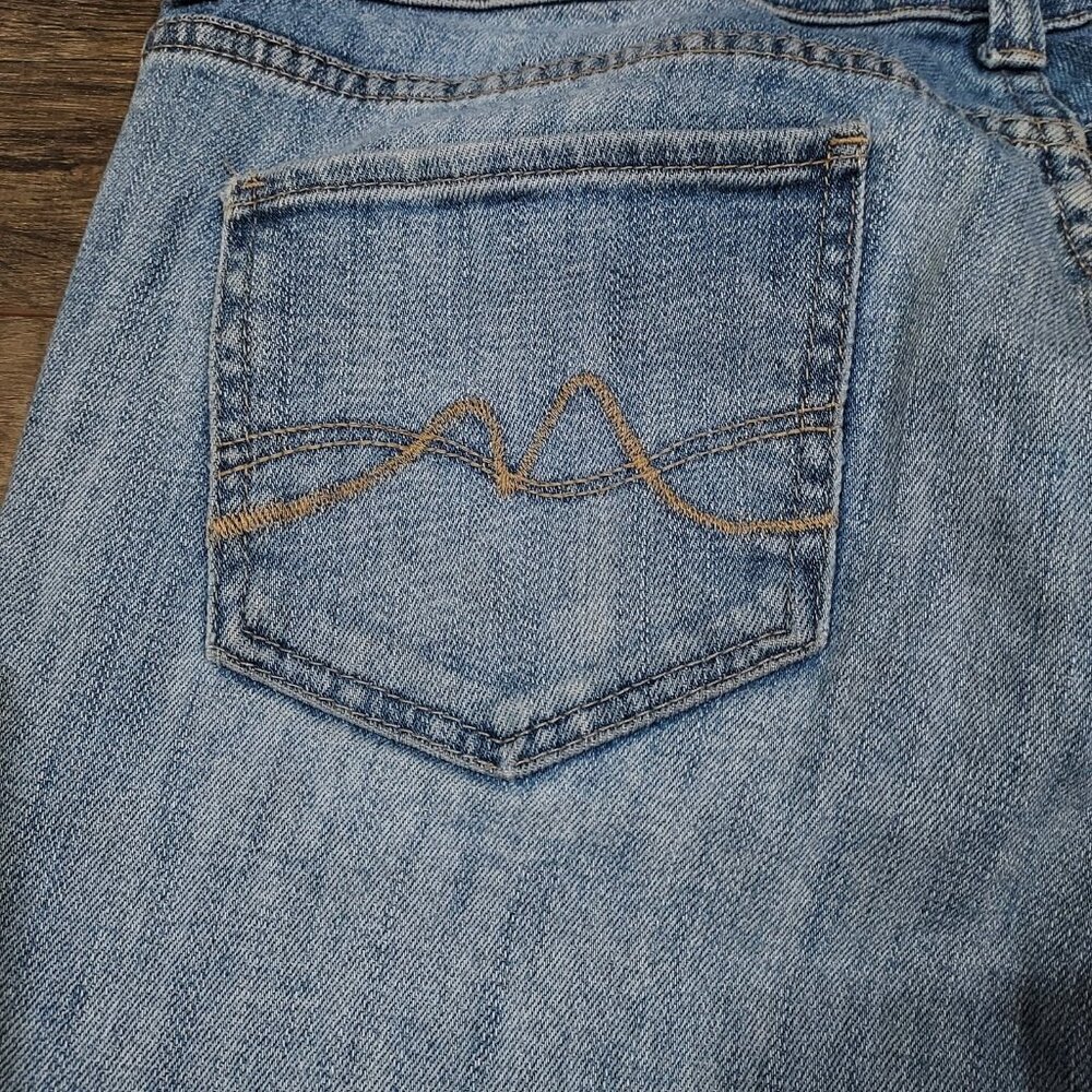 Distressed New York & Company Low-Rise Slouch Slim Leg Size 6 Blue Jeans Womens - Picture 5 of 13